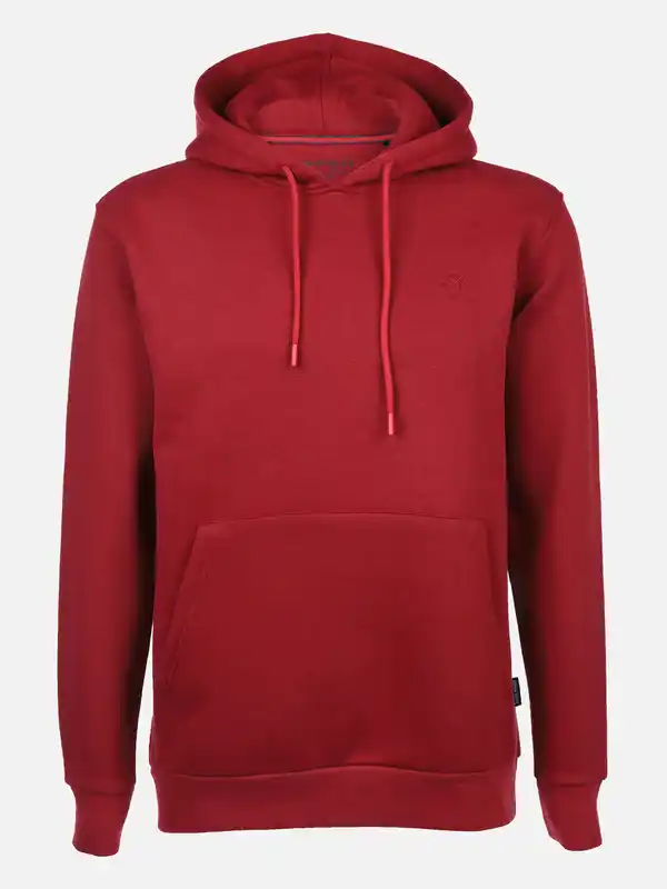 Bild 1 von Herren Kapuzensweatshirt unifarben Rot