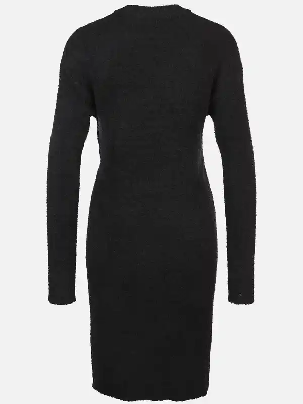 Bild 2 von Damen Strickkleid in flauschiger Optik Schwarz
