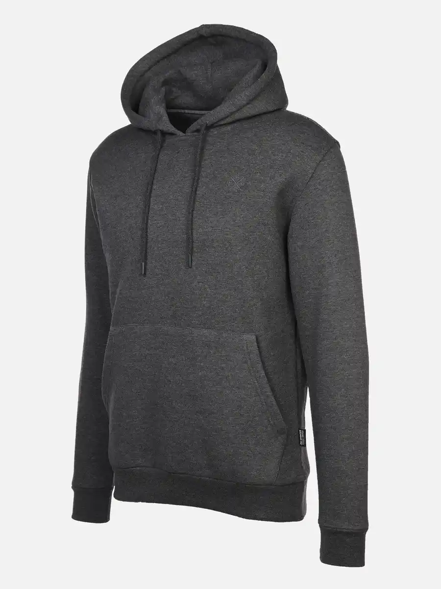 Bild 3 von Herren Kapuzensweatshirt unifarben Grau