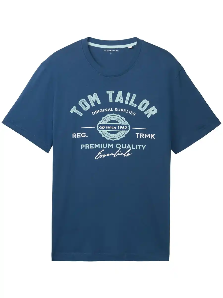 Bild 1 von Herren T-Shirt mit Print Blau