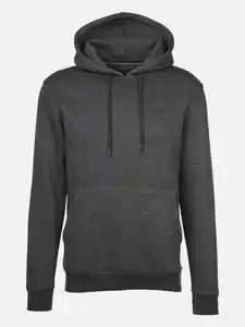 Herren Kapuzensweatshirt unifarben Grau