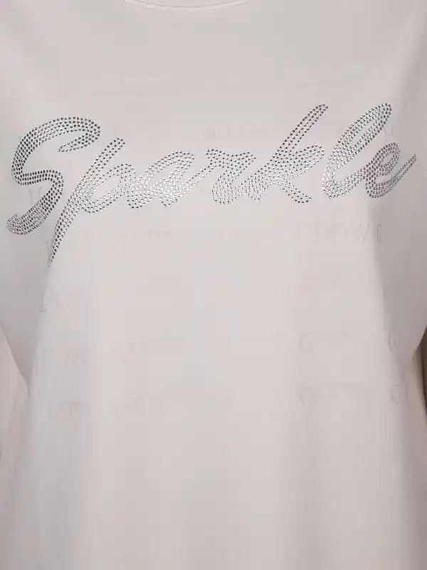 Bild 3 von Damen Sweatshirt mit Glitzerschrift Beige