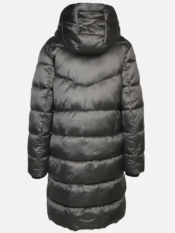 Bild 2 von Damen Steppmantel mit Kapuze Grau