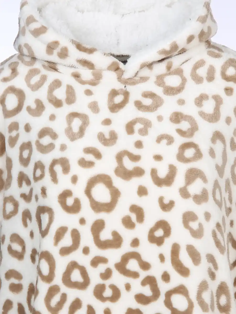 Bild 3 von Damen Kuschelfleecehoodie in oversized Form Braun