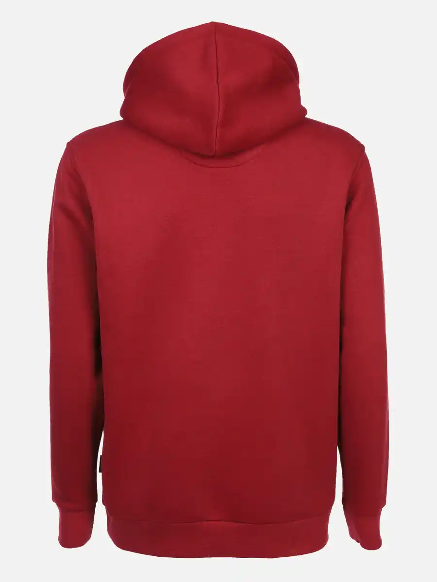 Bild 2 von Herren Kapuzensweatshirt unifarben Rot