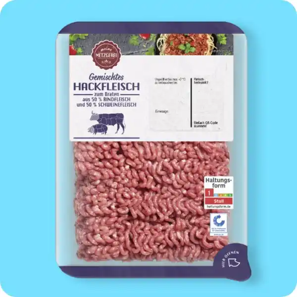 Bild 1 von MEINE METZGEREI Gemischtes Hackfleisch, Aus Rind- und Schweinefleisch