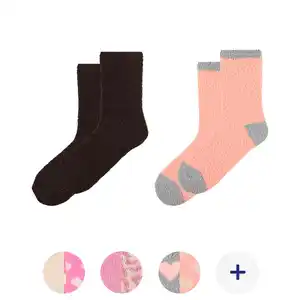 UP2FASHION WOMEN Damen Flausch Socken, 2er-Packung