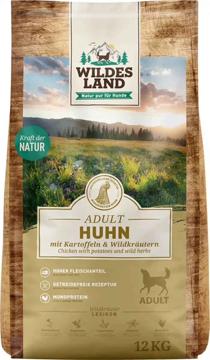 Bild 1 von Wildes Land Hundefutter Adult Classic Huhn mit Kartoffeln, 12 kg