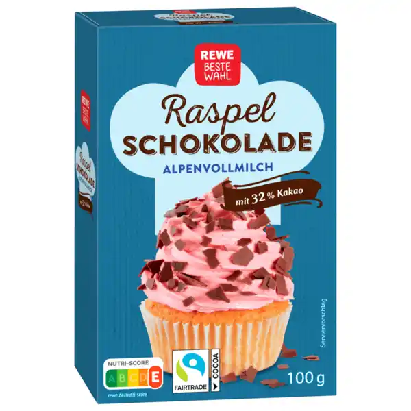 Bild 1 von REWE Beste Wahl Raspelschokolade Vollmilch 100g