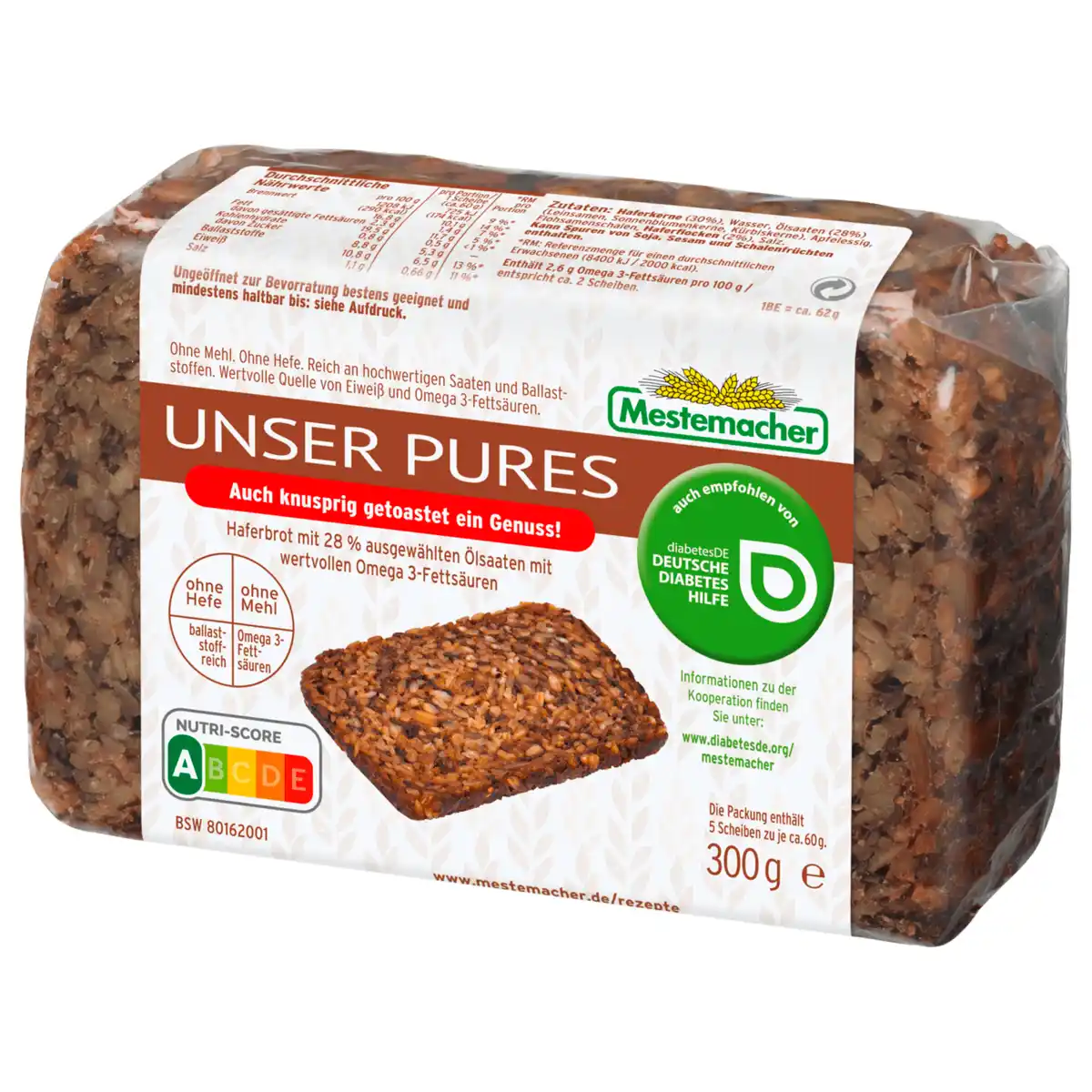 Bild 1 von Mestemacher Hafervollkornbrot Unser Pures 300g