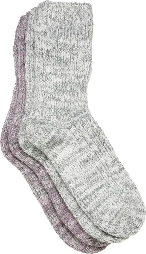 Bild 2 von IDEENWELT 2er Set Kuschelsocken Gr. 35/38 mauve/grau