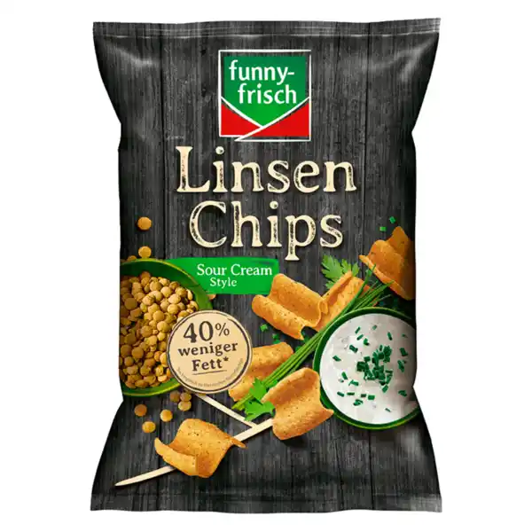 Bild 1 von Funny-frisch Linsenchips Sour Cream Style 90g