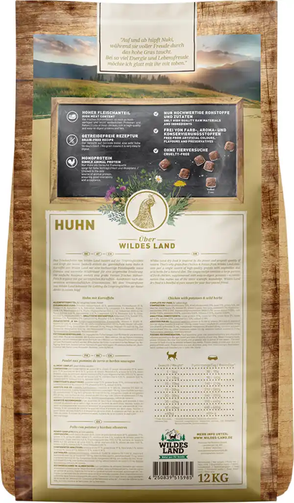 Bild 2 von Wildes Land Hundefutter Adult Classic Huhn mit Kartoffeln, 12 kg