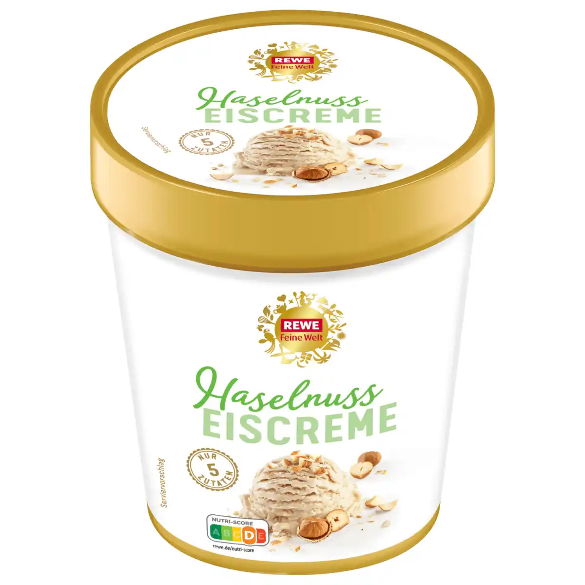 Bild 1 von REWE Feine Welt Haselnuss-Eiscreme 480ml