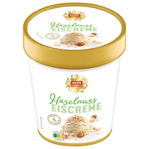 Bild 1 von REWE Feine Welt Haselnuss-Eiscreme 480ml