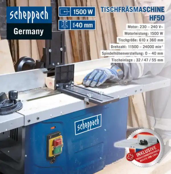 Bild 1 von Scheppach Tischfräsmaschine HF50