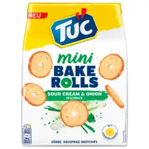 Tuc Mini Bake Rolls Sour Cream & Onion 150g