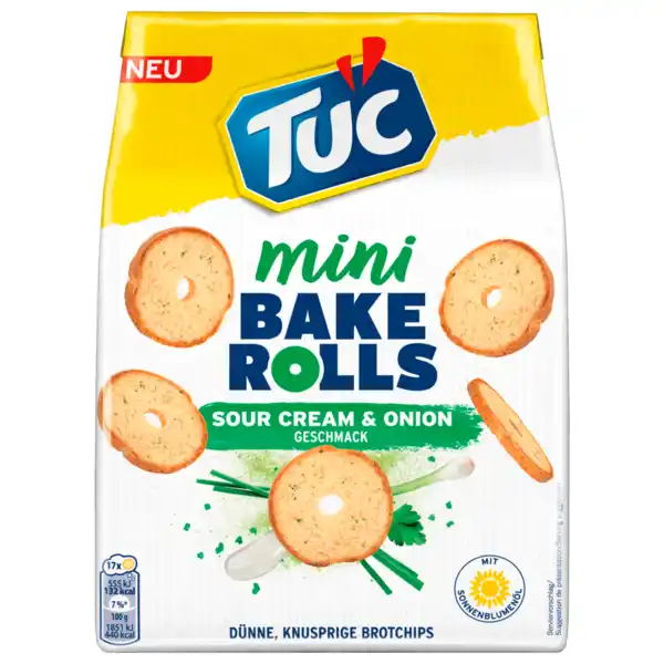 Bild 1 von Tuc Mini Bake Rolls Sour Cream & Onion 150g