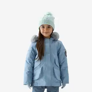 Winterjacke Parka Kinder Gr. 92–116 warm Winterwandern - SH500 Mountain Blau|grau