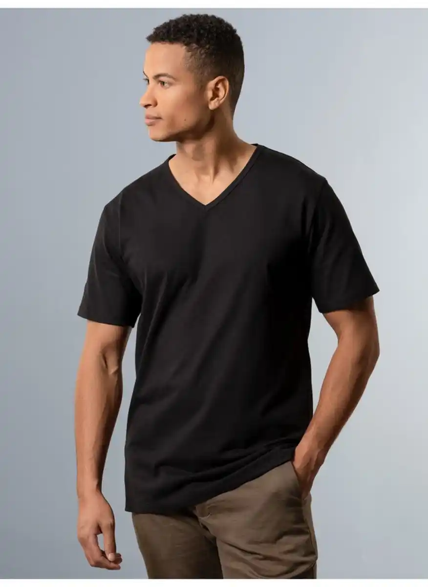 Bild 1 von Trigema T-Shirt TRIGEMA V-Shirt aus 100% Bio-Baumwolle (kbA)
