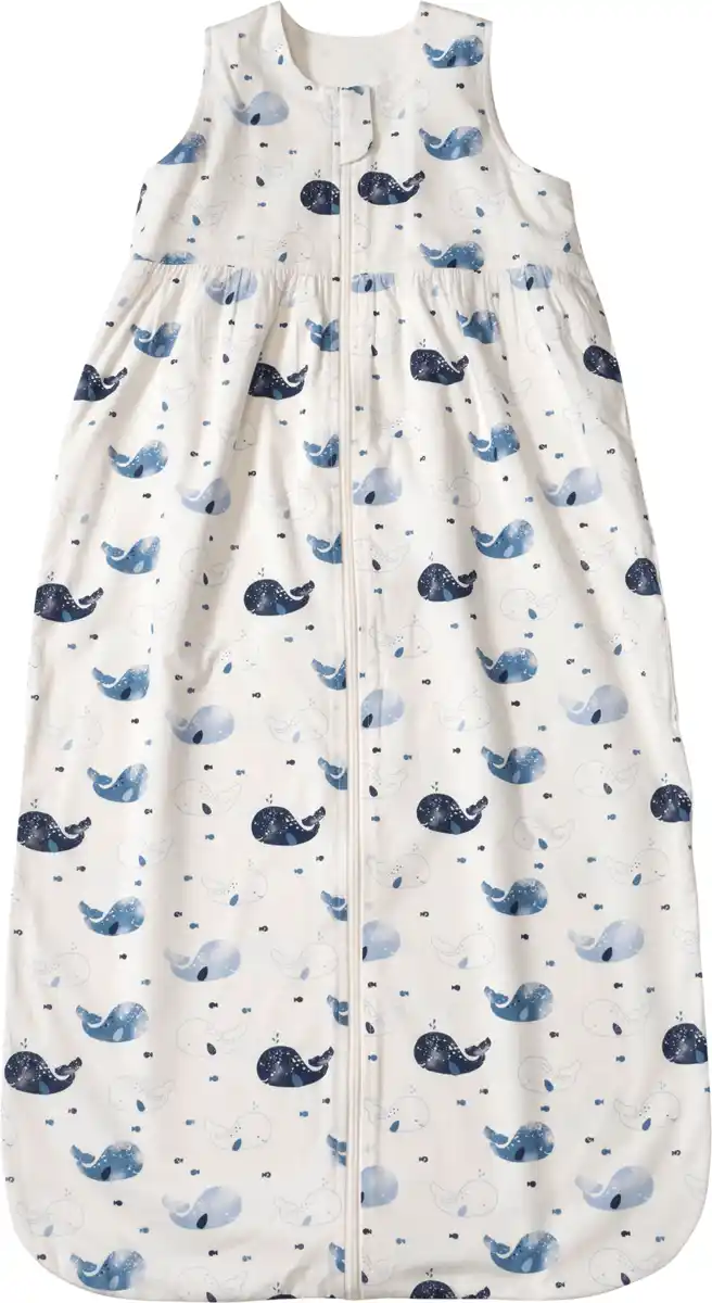 Bild 1 von ALANA Schlafsack 0,5 TOG, mit Wal-Muster, weiß, 110 cm