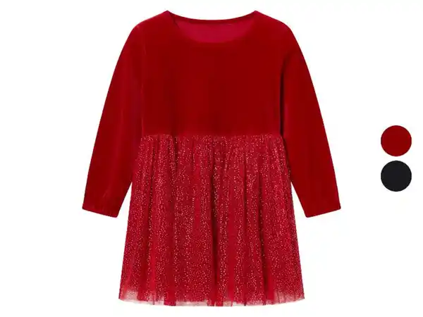 Bild 1 von lupilu® Kinder Kleid, aus weicher Velours-Qualität