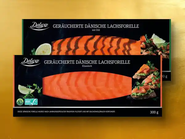 Bild 1 von Deluxe ASC Geräucherte Dänische Lachsforelle,  300 g