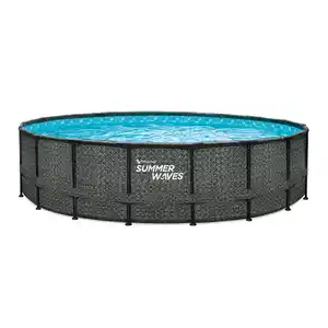 Summer Waves Pool Frame Dark Herringbone Print Elite 5,49 m x 1,22 m