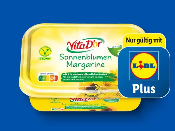 Bild 1 von Vita D’or Sonnenblumenmargarine,  500 g