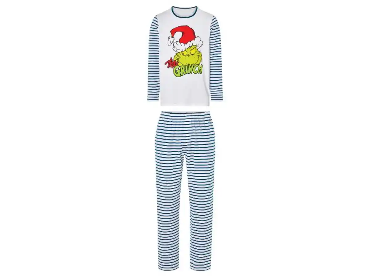 Bild 2 von Herren Pyjama »Grinch«, aus reiner Baumwolle