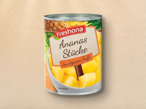 Bild 1 von Freshona Ananas Stücke,  567 g