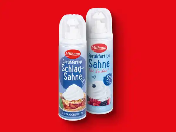 Bild 1 von Milbona Sprühfertige Sahne