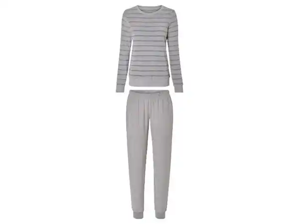 Bild 2 von esmara® Damen Frottee-Pyjama, lang, mit Baumwolle