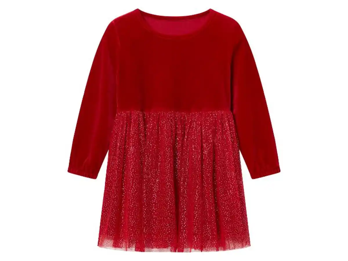 Bild 2 von lupilu® Kinder Kleid, aus weicher Velours-Qualität