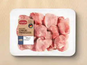 Metzgerfrisch Frisches Schweine-Fonduefleisch,  500 g