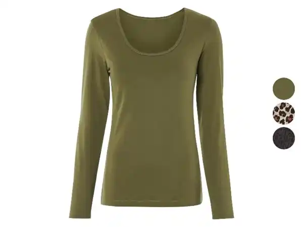 Bild 1 von esmara® Damen Langarmshirt mit Rundhalsausschnitt