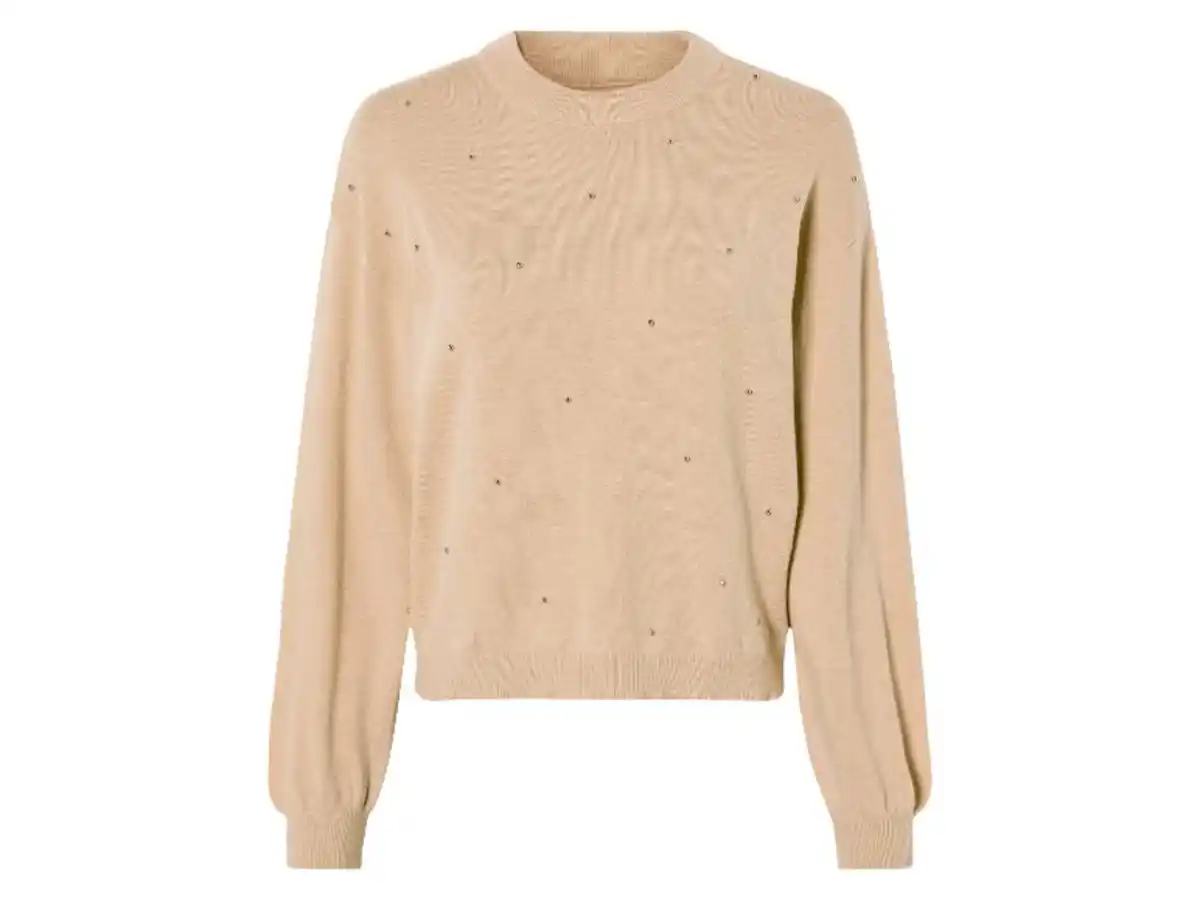 Bild 2 von esmara® Damen Strickpullover, mit aufgesetzten Silberperlen