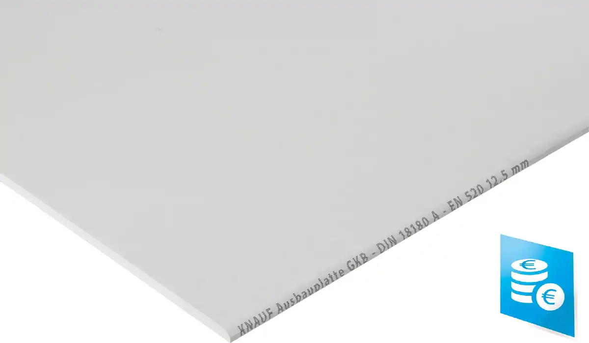Bild 1 von Knauf Gipskartonplatte Miniboard GKB 120 x 60 cm 12,5 mm