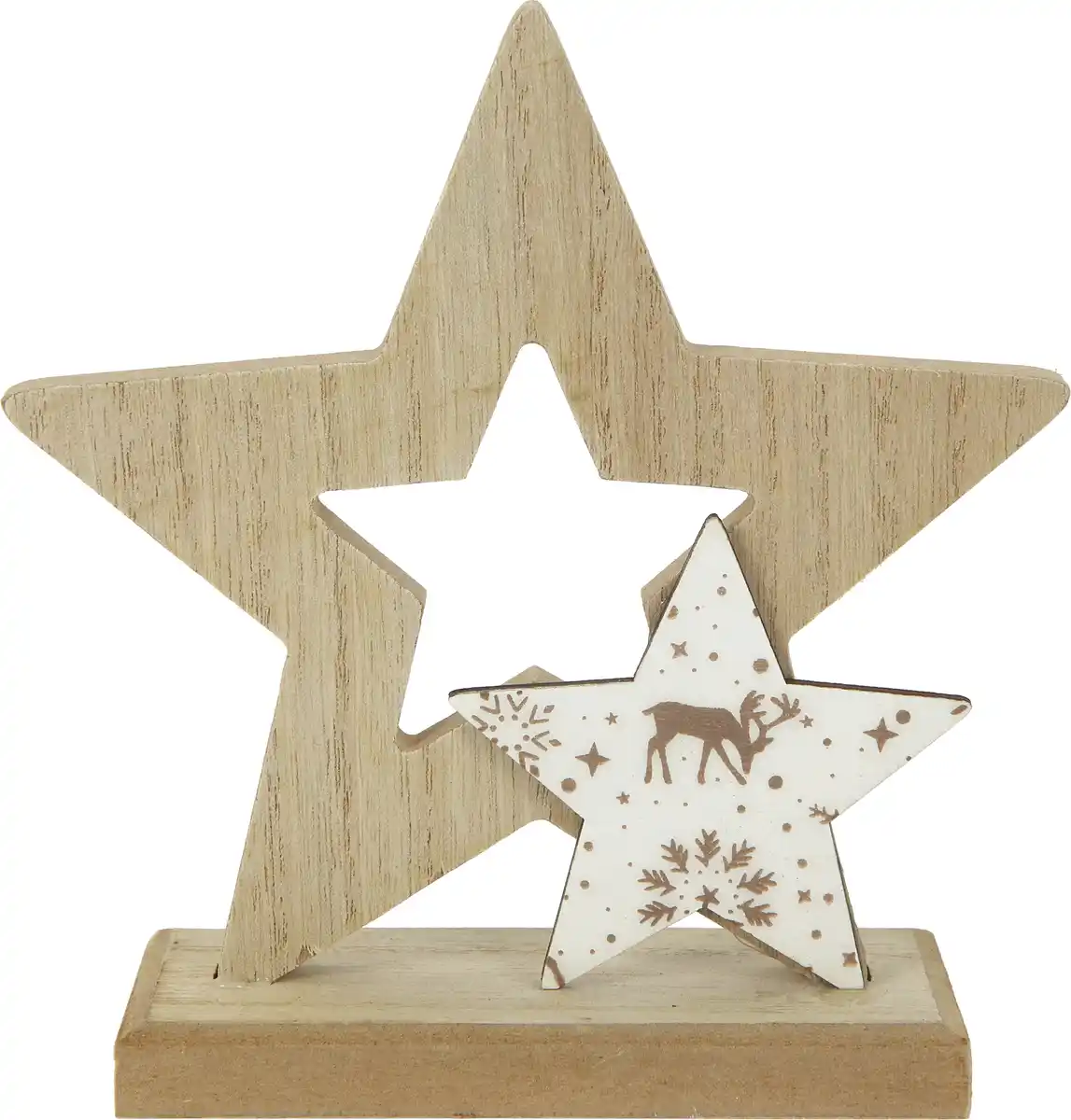 Bild 1 von TrendLine Holzstern 15 x 5 x 15,5 cm mit Muster