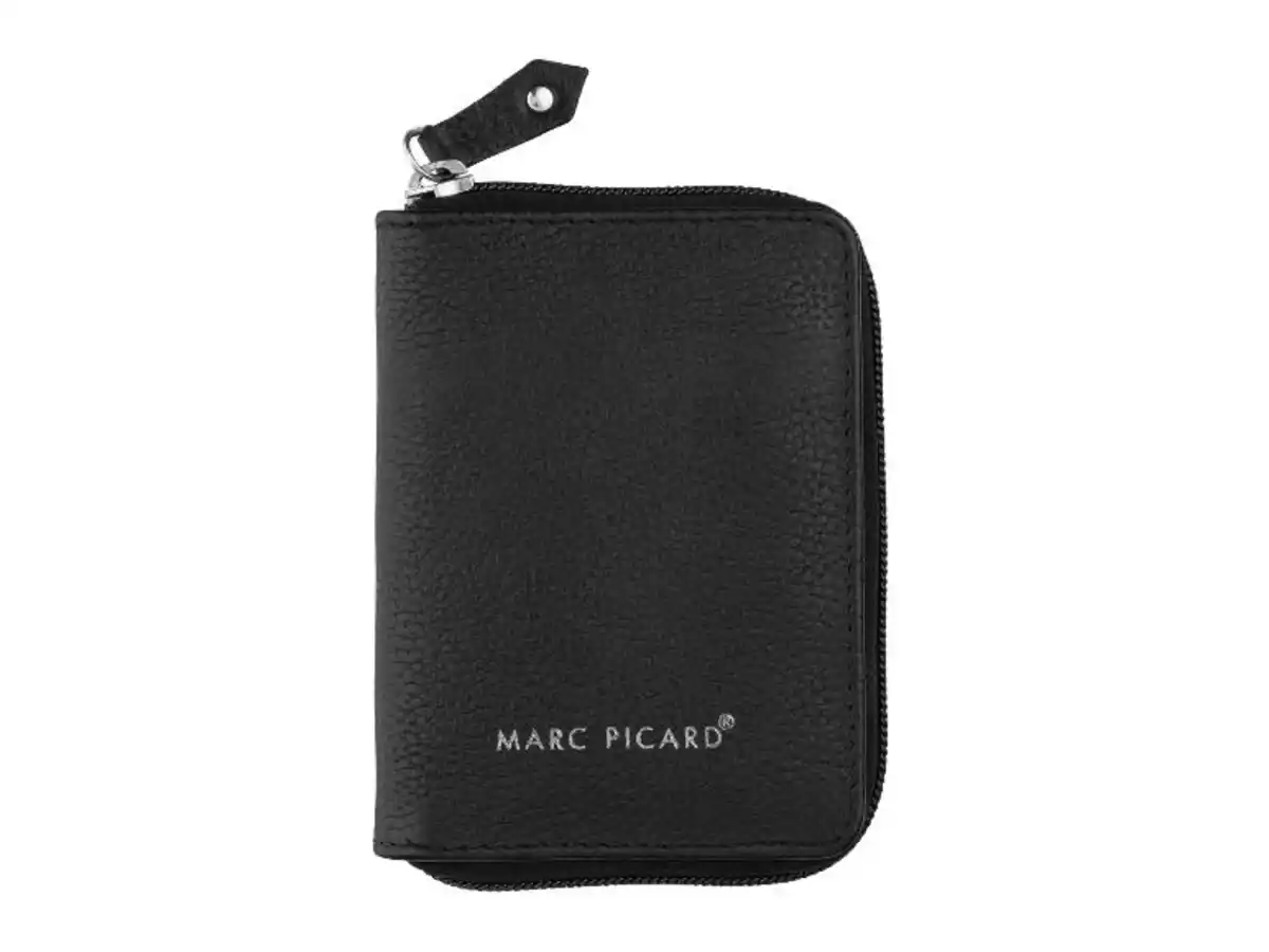 Bild 2 von Geldbeutel aus echtem Leder, schwarz