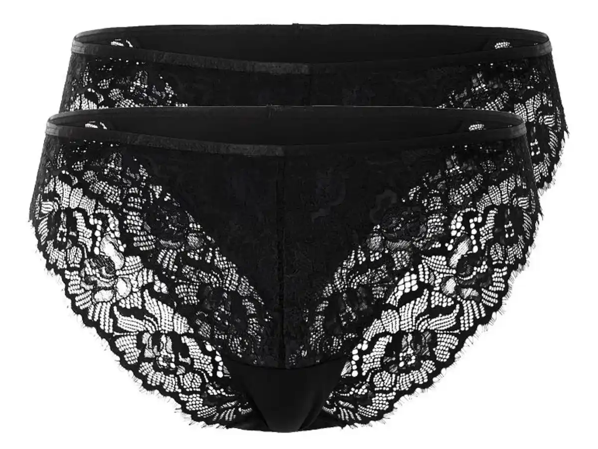 Bild 2 von esmara® Damen Minislips, 2 Stück, mit Spitze