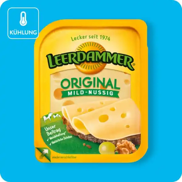 Bild 1 von LEERDAMMER Scheibenkäse, Original oder Léger