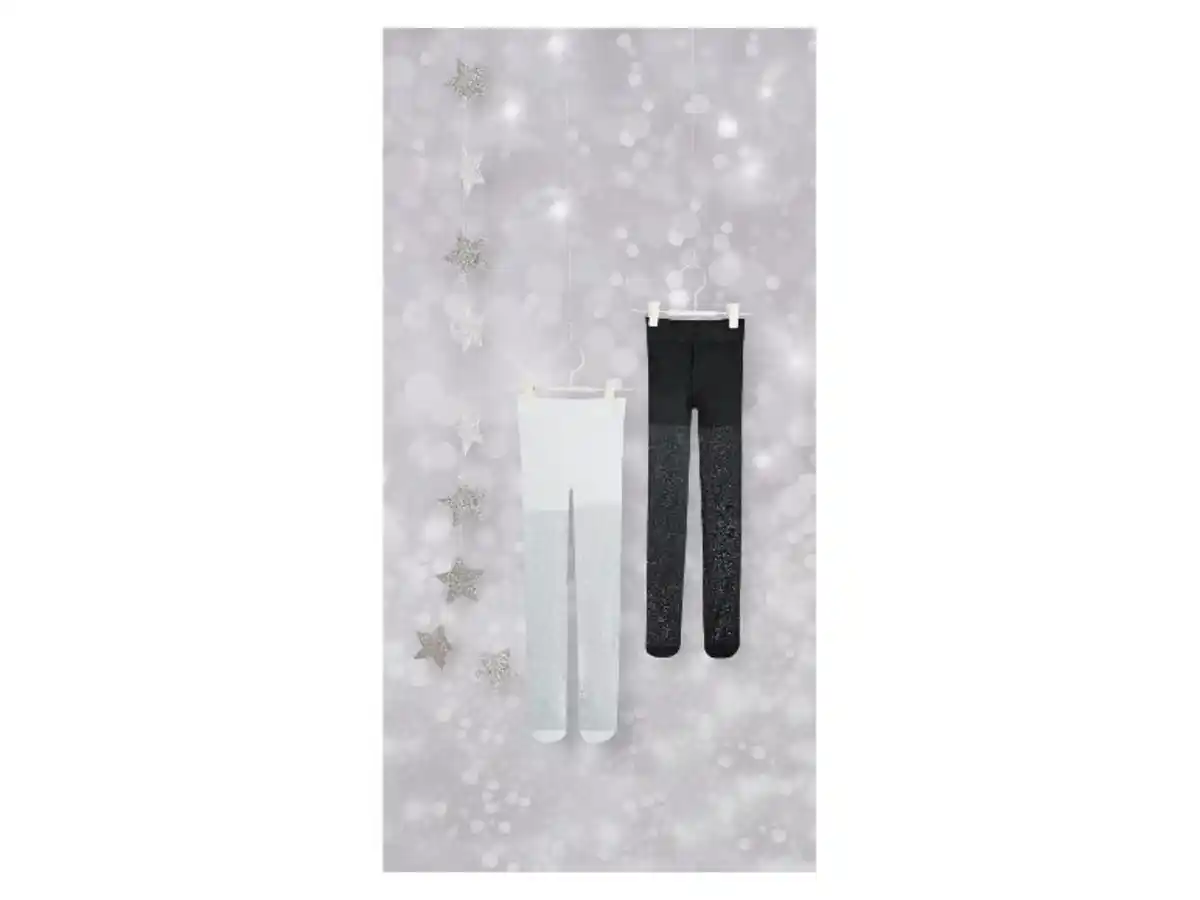 Bild 3 von lupilu® Kinder Strumpfhosen, 2 Stück, mit Glitzer-Effekt