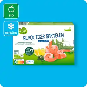 GUT BIO Bio-Black-Tiger-Garnelen, Aufgeschnittene Schale