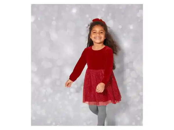 Bild 3 von lupilu® Kinder Kleid, aus weicher Velours-Qualität
