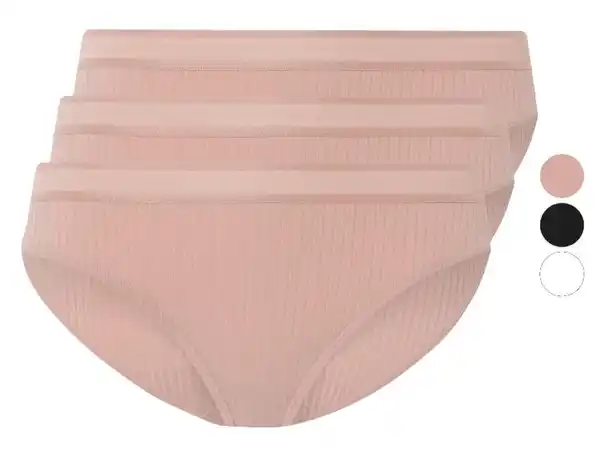 Bild 1 von esmara® Damen Slips, 3 Stück, in Ripp-Qualität