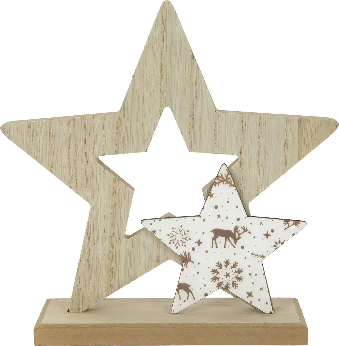 Bild 1 von TrendLine Deko Holzstern 20 x 5,5 x 20 cm mit Muster