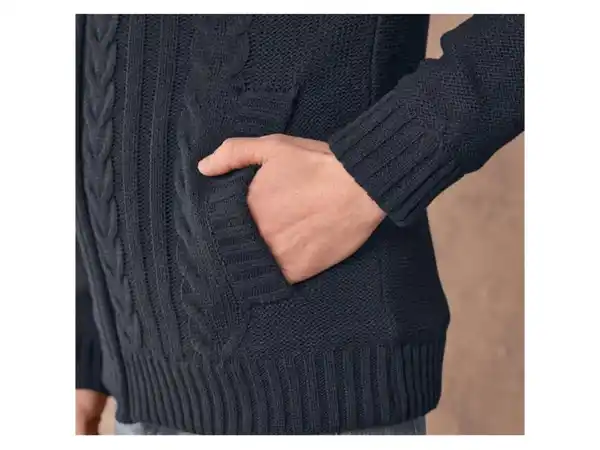 Bild 4 von LIVERGY® Herren Grobstrickjacke, mit Zopfstrickmuster