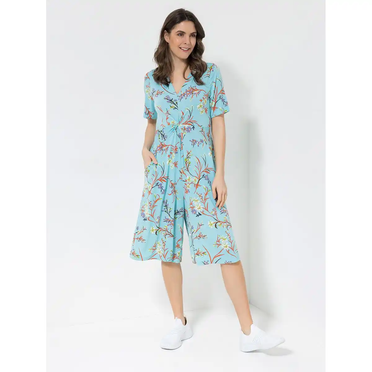 Bild 1 von KIM & CO. Jumpsuit, 1/2-Arm Brazil Knit Jersey Knoten-Detail figurumspielend