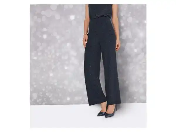 Bild 3 von esmara® Damen Wide-Leg-Hose mit edlem Glitzereffekt